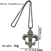 Tibetan Style Alloy Rhinestone Pendant Necklaces for Women Men RH2699-1-5