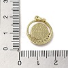 Brass Micro Pave Cubic Zirconia Pendants KK-E092-16G-02-3