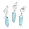 Synthetic Turquoise Pointed Big Pendants G-D0021-01P-24-2