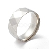 316L Stainless Steel Multi Faceted Finger Ring for Women STAS-O160-04-2