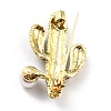 Cactus Alloy Brooch with Resin Pearl JEWB-O009-02-2