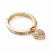 Adjustable Brass Micro Pave Cubic Zirconia Finger Rings X-RJEW-G096-20G-2