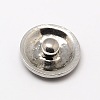 Vintage Flat Round Carved Flower Antique Silver Zinc Alloy Grade A Rhinestone Jewelry Snap Buttons SNAP-O019-13-NR-2