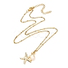 Starfish & Sea Horse & Shell Pendant Necklaces for Teen Girl Women NJEW-JN03715-01-8