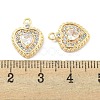 Brass Micro Pave Clear Cubic Zirconia Pendants KK-L211-002G-3