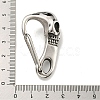 Tibetan Style 316 Surgical Stainless Steel Fittings with 304 Stainless Steel Key Ring FIND-Q101-12AS-3