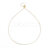 Adjustable Electroplate Brass Venetian Chain Necklaces X-MAK-L028-02G-2