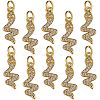 10Pcs Brass Micro Pave Clear Cubic Zirconia Pendants ZIRC-SZ0003-01G-1