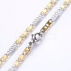 304 Stainless Steel Mariner Link Chains Necklaces X-NJEW-P223-08GP-1