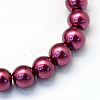 Baking Painted Pearlized Glass Pearl Round Bead Strands X-HY-Q003-10mm-72-2