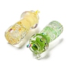 Transparent & Luminous Acrylic with Polymer Clay Pendants X-TACR-G046-01-4