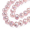 Transparent Crackle Glass Beads Strands GLAA-N051-07-3