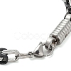 Grooved Column 304 Stainless Steel Byzantine Chain Bracelets for Men BJEW-B093-07BP-3