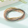 Brass Stretch Beaded Bracelets BJEW-JB05951-5