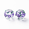 Transparent Glass Enamel Beads GLAA-N049-014-2