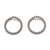 304 Stainless Steel Twisted Jump Rings X-STAS-H129-03P-C-1