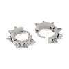 Non-Tarnish Polishing 304 Stainless Steel Spike Rivet Hoop Earrings for Women EJEW-M001-05P-2