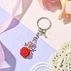 Resin & Alloy & Glass Keychain KEYC-MZ00015-01-2