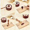 Brass Wax Seal Stamps with Rosewood Handle AJEW-WH0412-0100-5