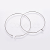 316 Surgical Stainless Steel Hoop Earrings Findings X-STAS-K146-039-40mm-1