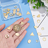 BENECREAT 30Pcs 5 Style Eco-Friendly Brass Connector Charms & Chandelier Component Links KK-BC0008-16-3