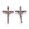 Tibetan Style Alloy Crucifix Pendants X-EAAA076Y-R-2