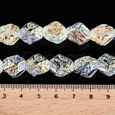 Electroplate Glass Beads Strands EGLA-N012-08B-1