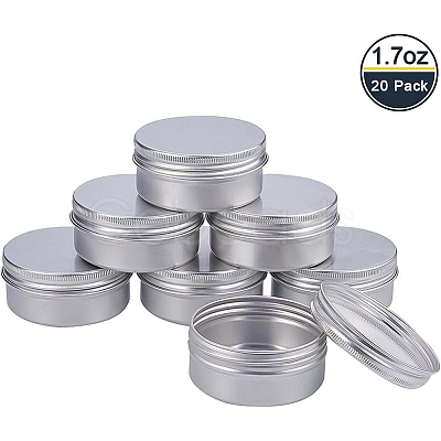 Round Aluminium Tin Cans CON-BC0004-26P-50ml-1