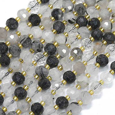 Natural Black Rutilated Quartz Strands G-K389-E04-01-1