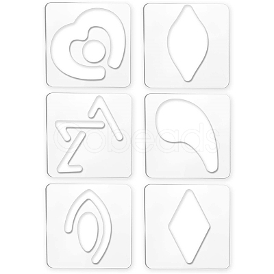 Acrylic Earring Handwork Template TOOL-WH0153-010-1