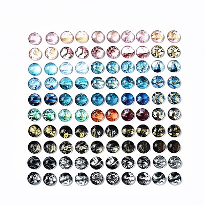 Glass Cabochons GGLA-WHC0001-04-1