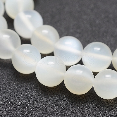 Natural White Moonstone Beads Strands G-J373-13-10mm-1