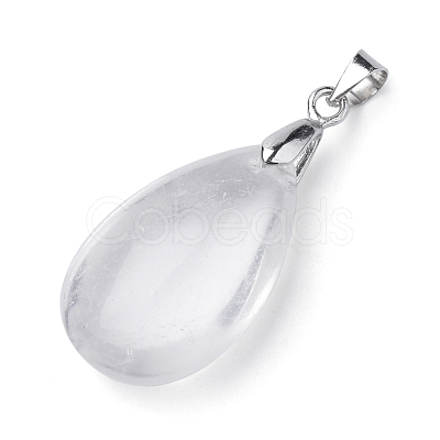 Natural Quartz Crystal Gemstone Pendants X-G-S243-30-1