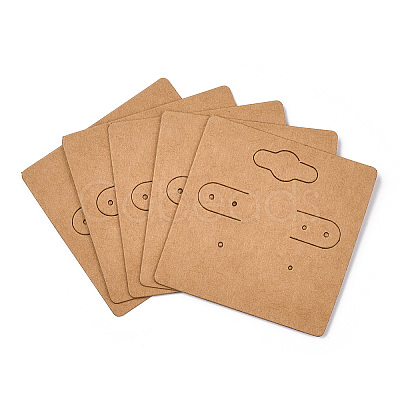 Kraft Paper Earring Display Cards with Hanging Hole EDIS-N010-01-1-1