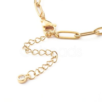 304 Stainless Steel Paperclip Chains Bracelet X-BJEW-JB06523-01-1