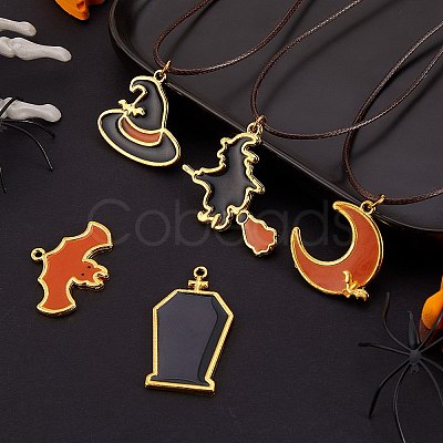 9Pcs 9 Style Zinc Alloy Open Back Bezel Pendants FIND-SZ0001-43-1