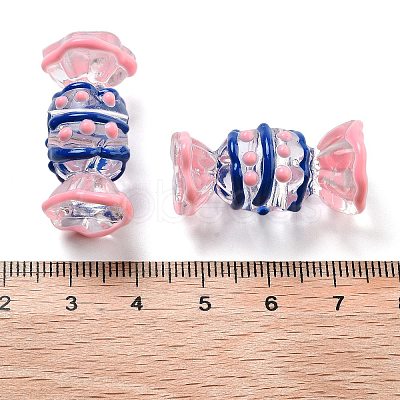 Transparent Acrylic Enamel Beads OACR-P027-01G-1