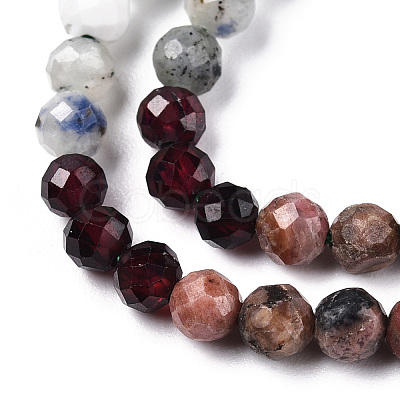 Natural & Synthetic Mixed Gemstone Beads Strands G-D080-A01-01-26-1