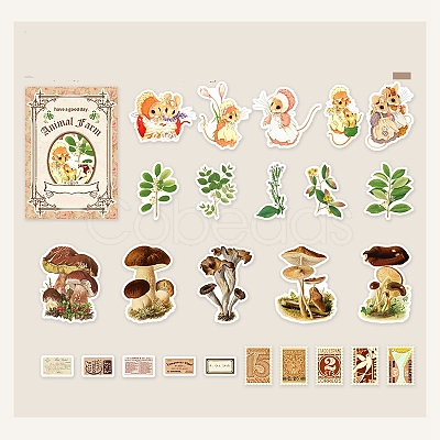 50Pcs 25 Styles Autumn Theme Paper Sticker PW-WG14759-01-1