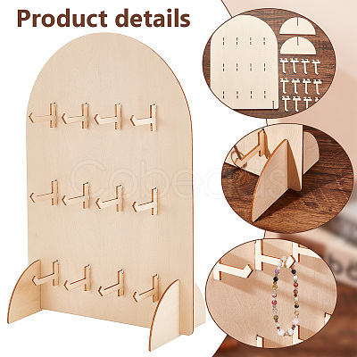 Arch Shaped Wood Bracelet Display Stands BDIS-WH0007-02-1