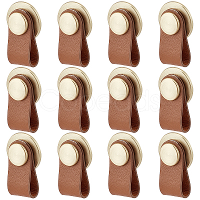 Oval Leather Drawer Handles AJEW-WH0251-72-1