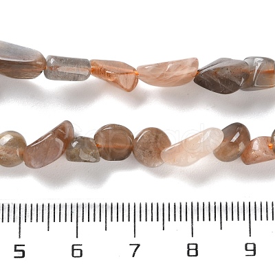 Natural Black Sunstone Beads Strands G-P497-01C-16-1