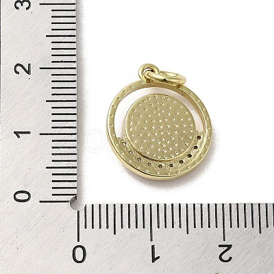 Brass Micro Pave Cubic Zirconia Pendants KK-E092-16G-02-1