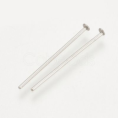 Non-Tarnish 304 Stainless Steel Flat Head Pins X-STAS-S076-75-50mm-1