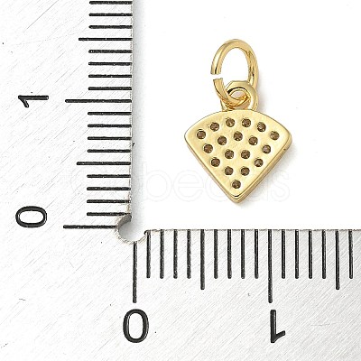 Rack Plating Brass Micro Pave Cubic Zirconia Pendants KK-K392-38G-1