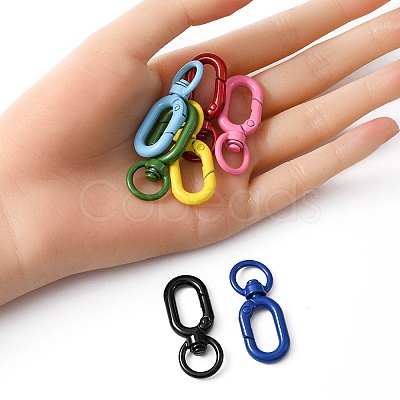 10Pcs Spray Painted Alloy Swivel Clasps FIND-YW0001-57-1