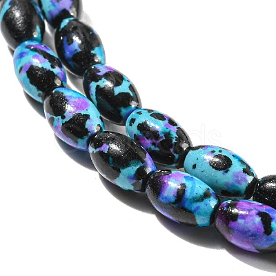 Spray Painted Synthetic Turquoise Beads Strands G-E617-B07-01B-1