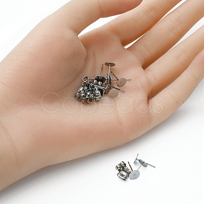 100Pcs 304 Stainless Steel Stud Earring Findings STAS-YW0001-43D-1