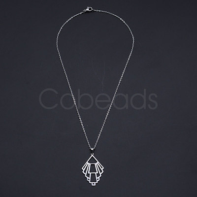 Non-Tarnish 201 Stainless Steel Pendant Necklaces NJEW-S105-JN609-45-1-1