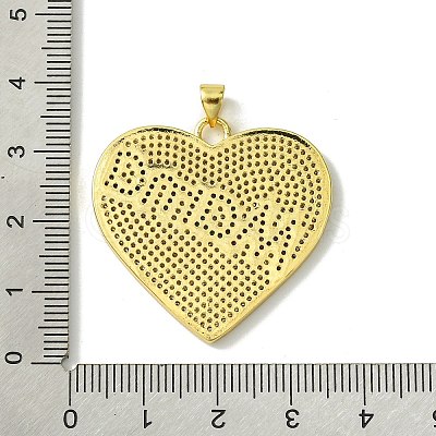 Mother's Day Real 18K Gold Plated Brass Micro Pave Cubic Zirconia Pendant KK-H472-05G-01-1